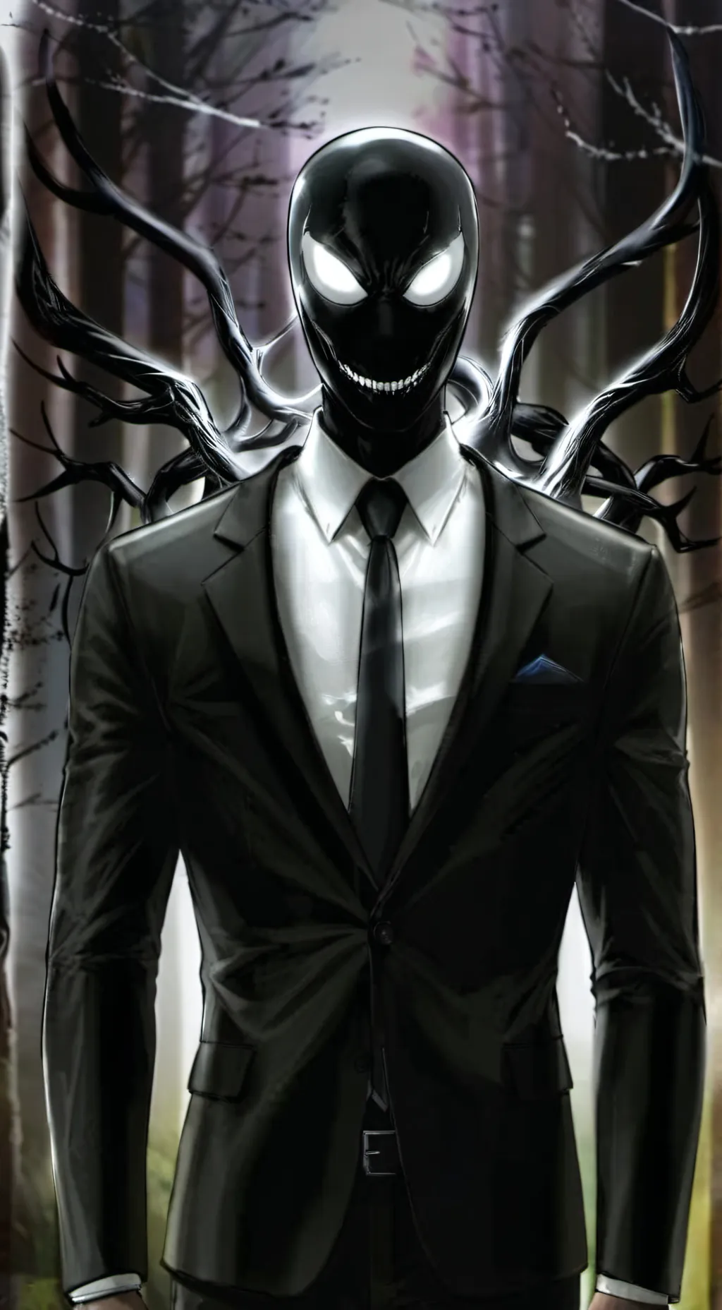 ai character:  felicidad oscura background