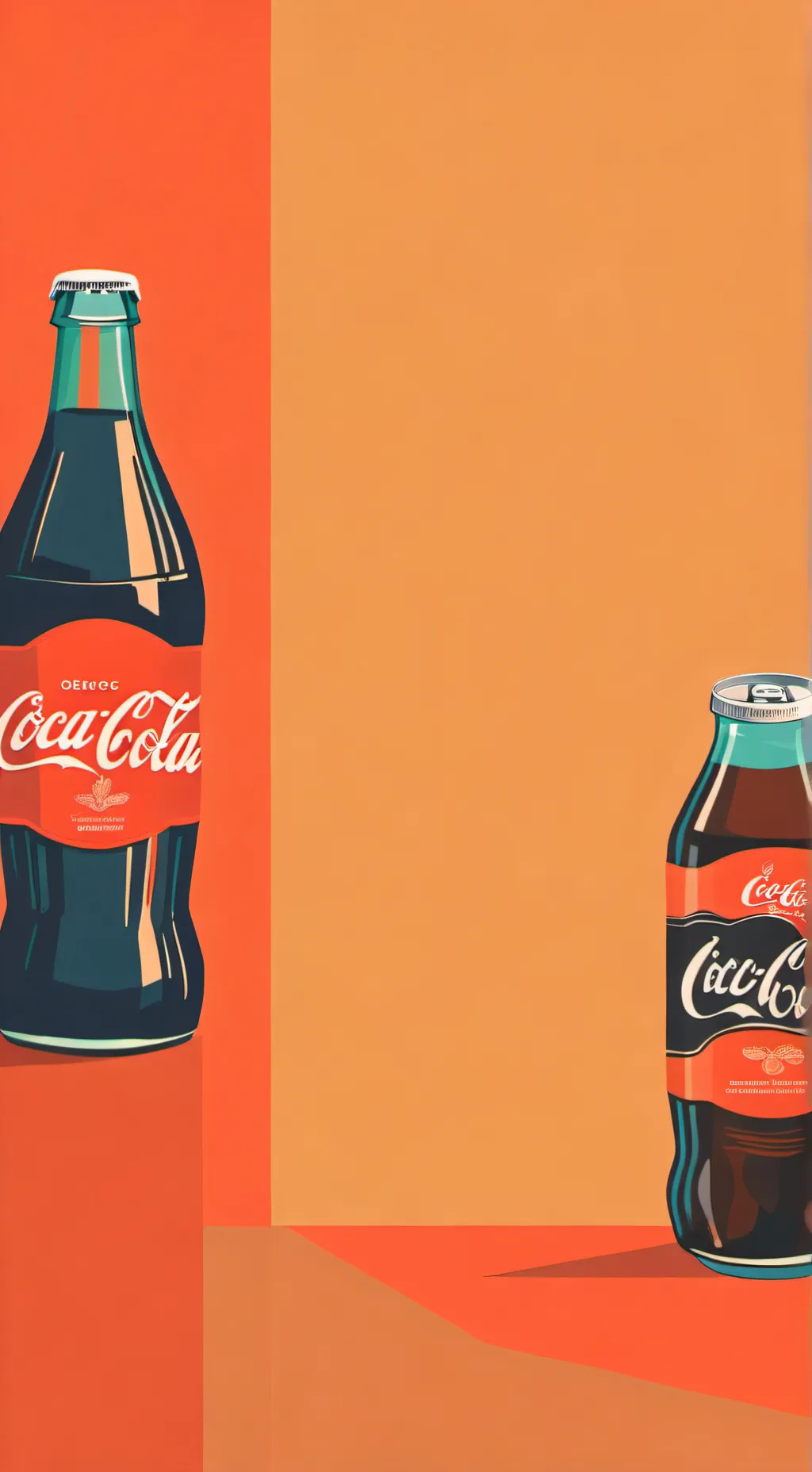 ai character: Coca cola background