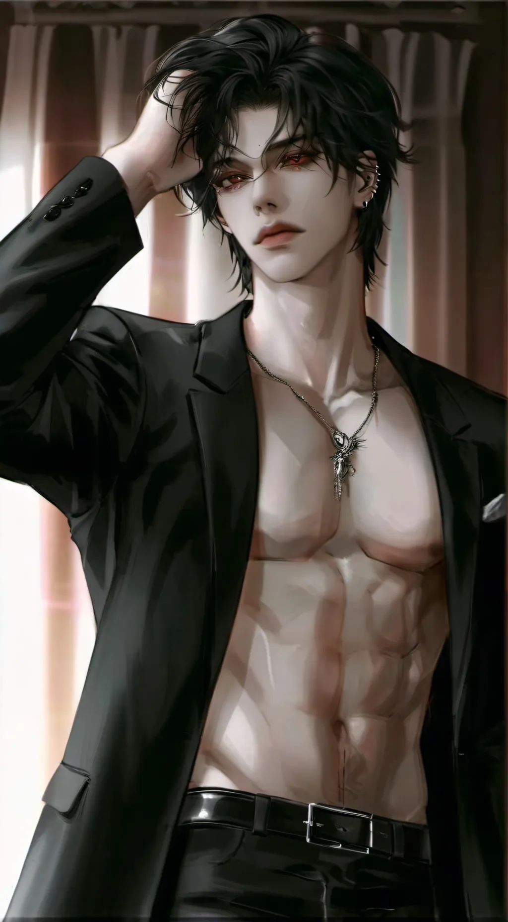 ai character: •| - Luciano - |•  background