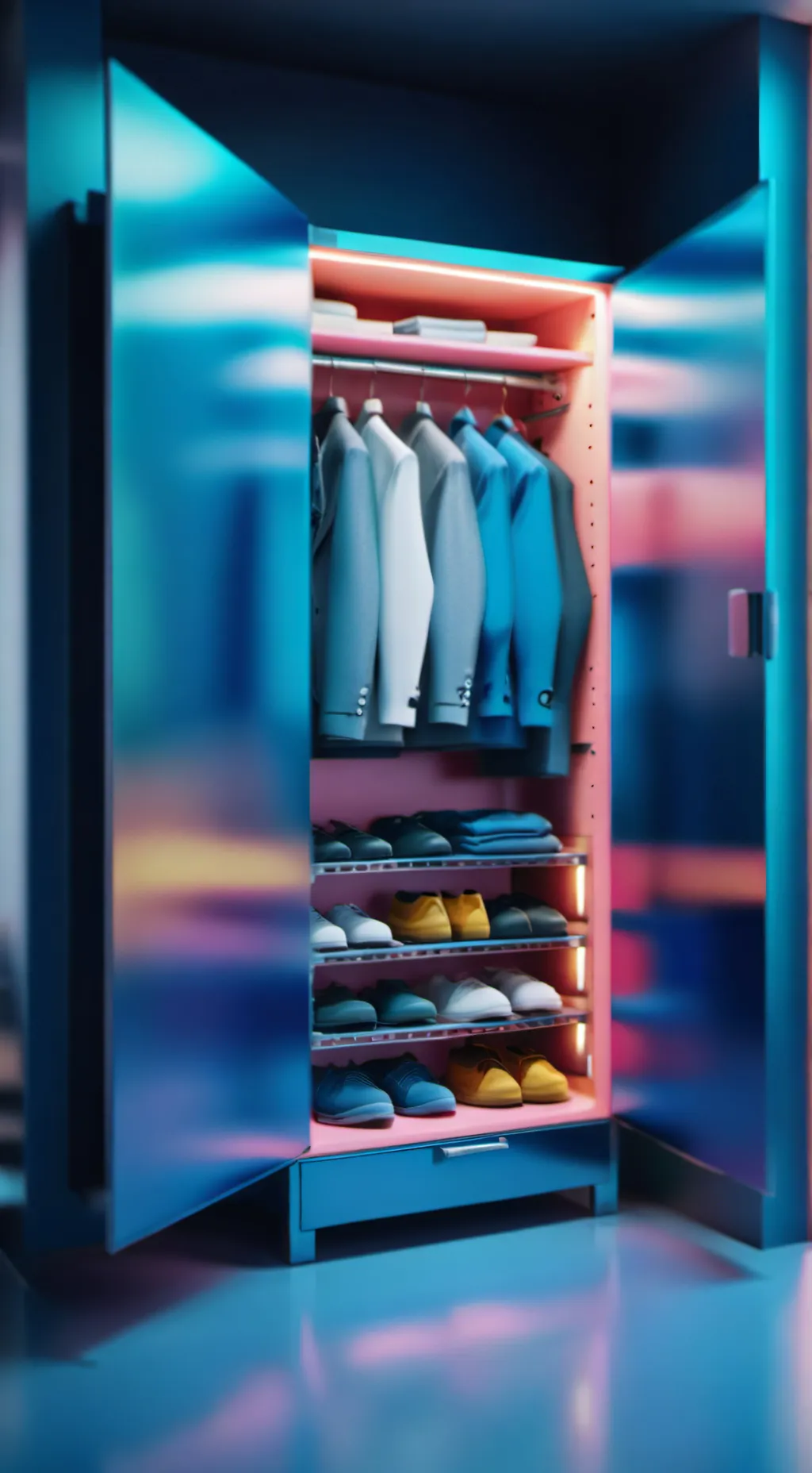 ai character: Auto closet background