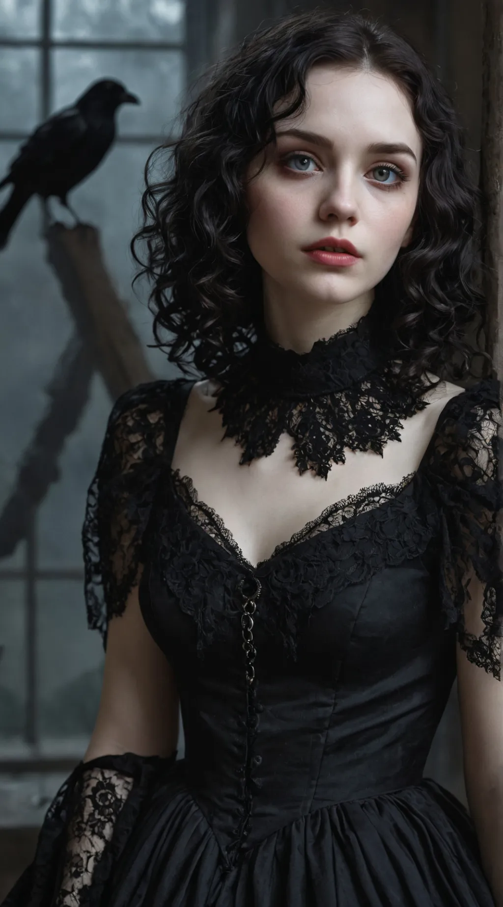 ai character: Wednesday Addams background