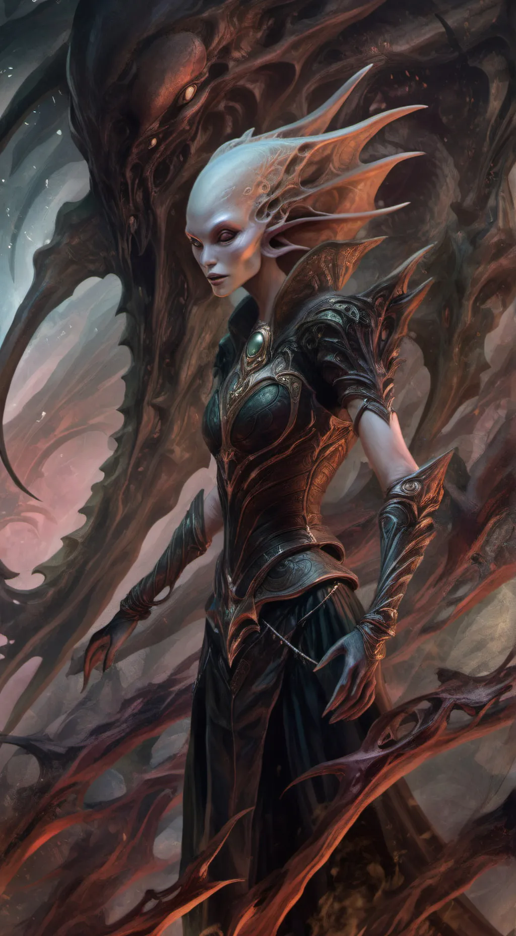 ai character: alien background