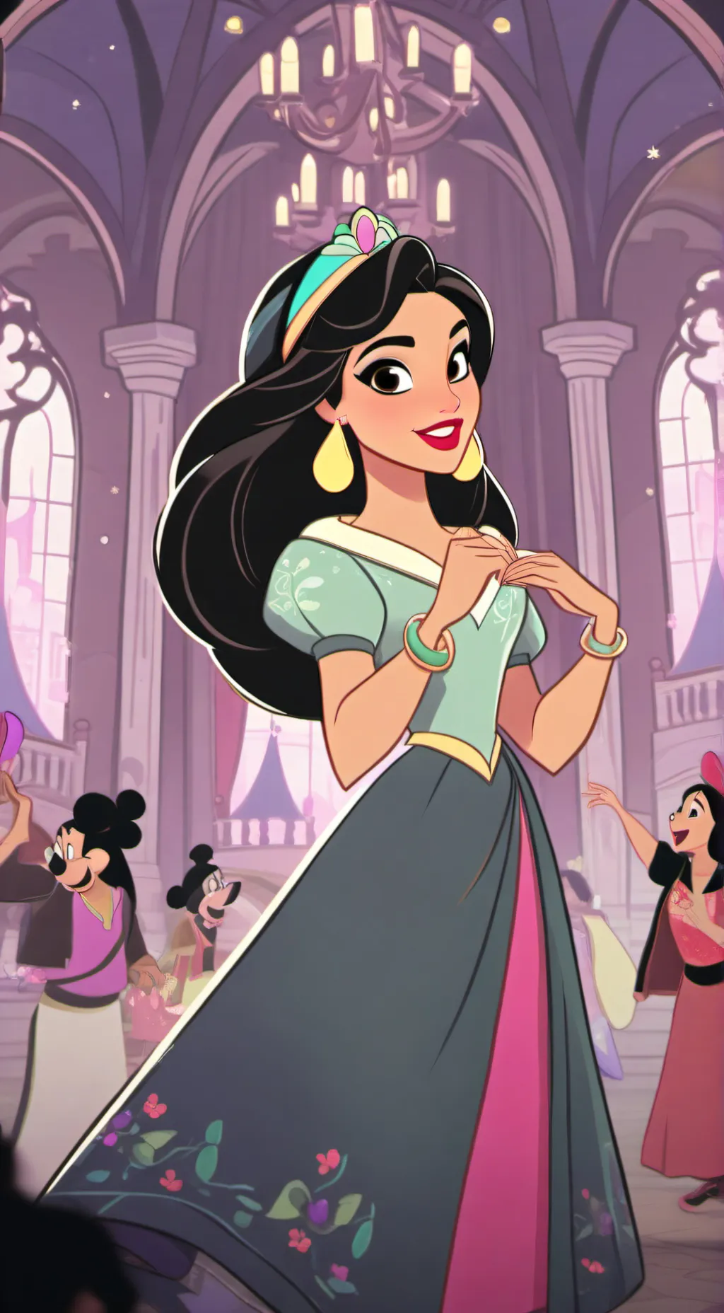 ai character: 999 mujeres background