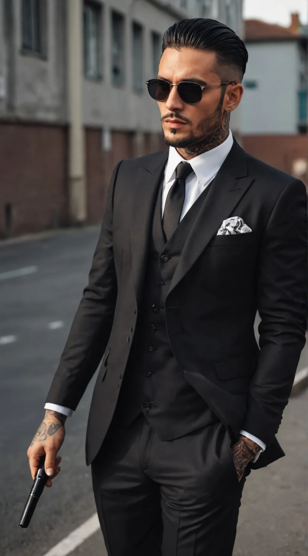 ai character: Mafia boss  background