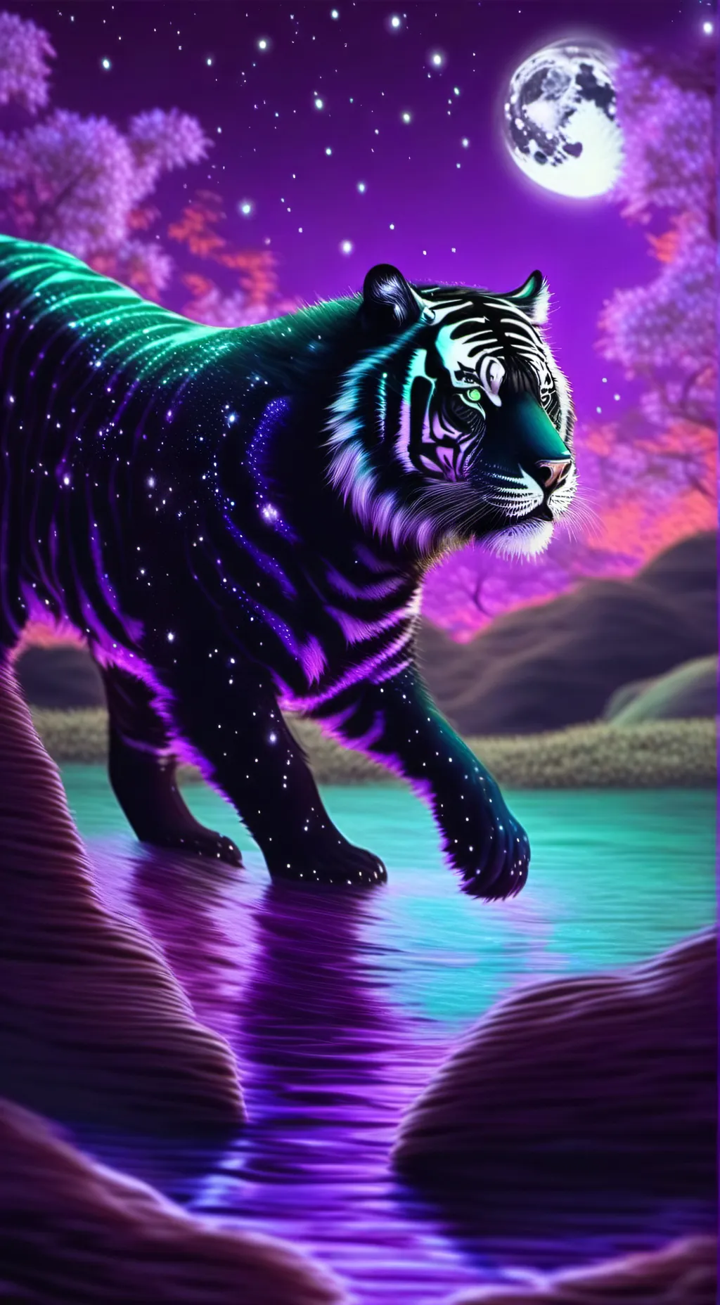 ai character: purpletiger background