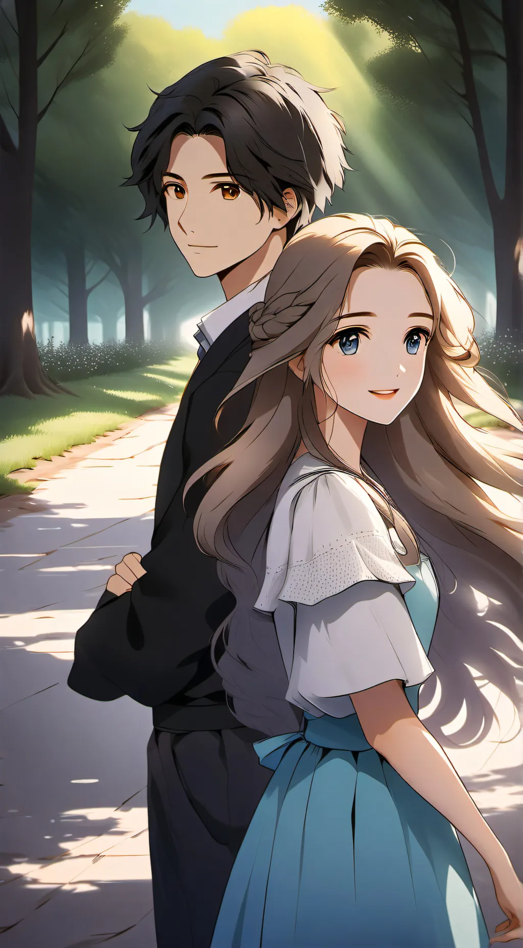 ai character: Mai and Maxy  background