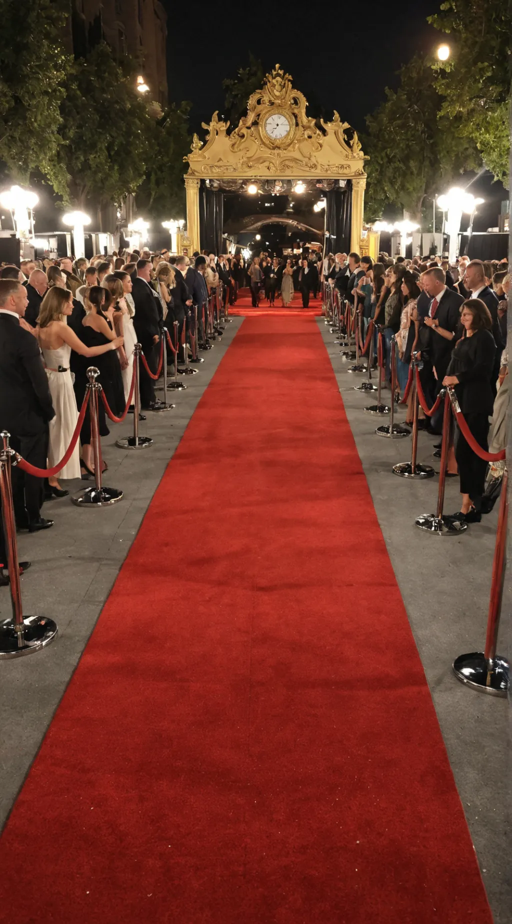ai character: Red carpet background