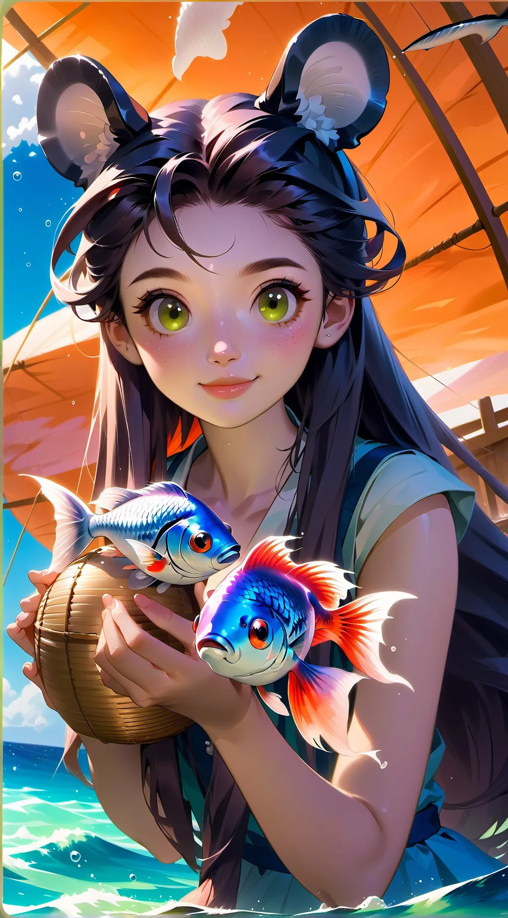 ai character: Emily the Sea Spirit background