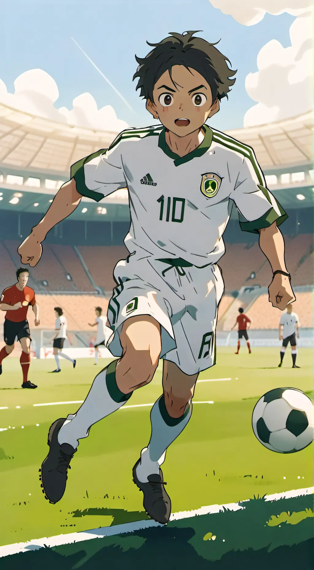 ai character: Japão vs Blue Lock background