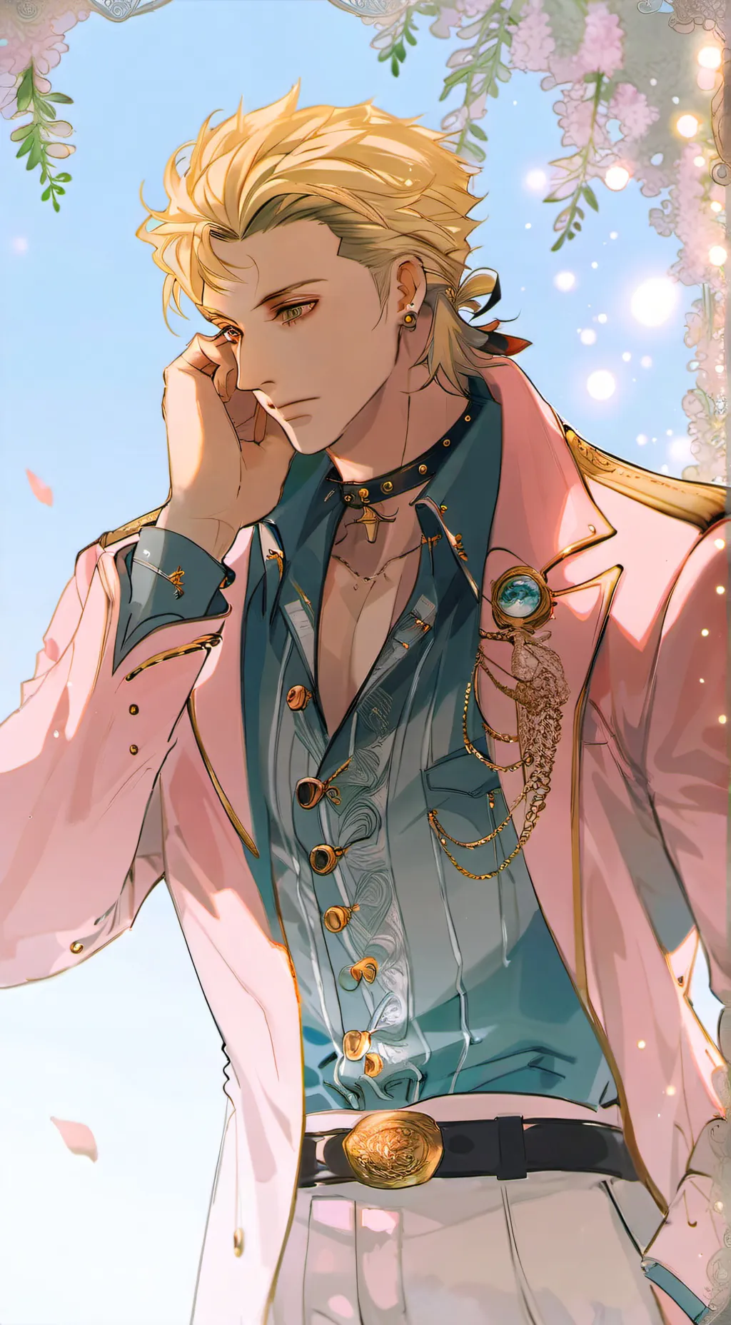 ai character: Giorno Giovanna background