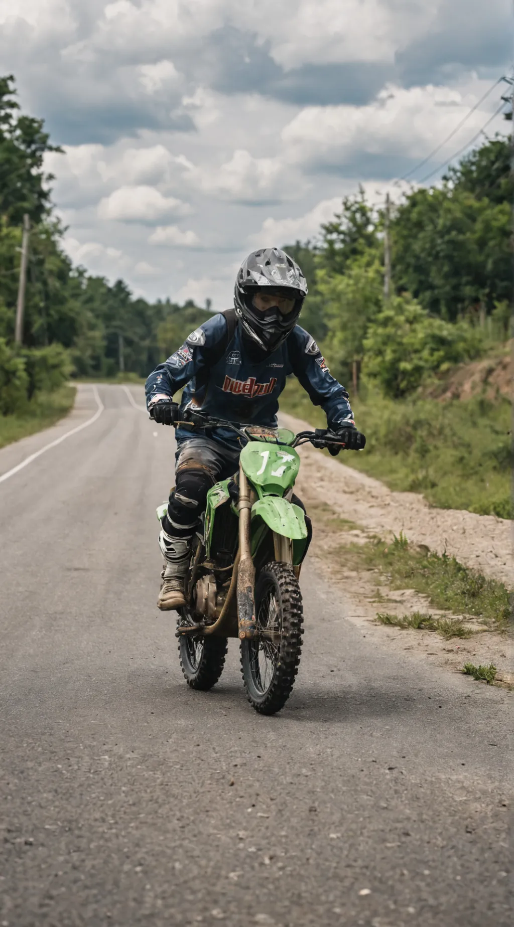 ai character: dirt bike background