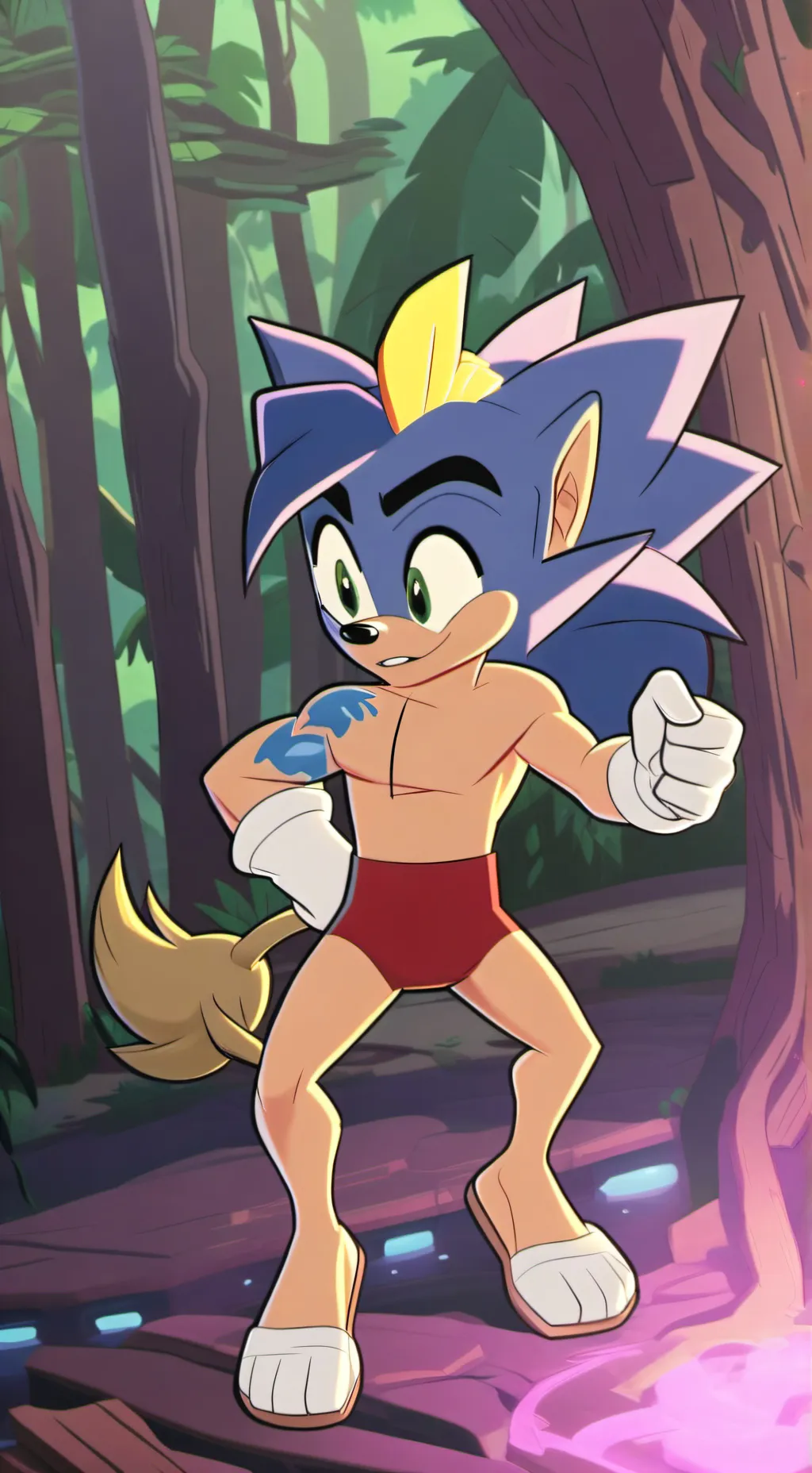 ai character: Tarzan,Jane,Archie background