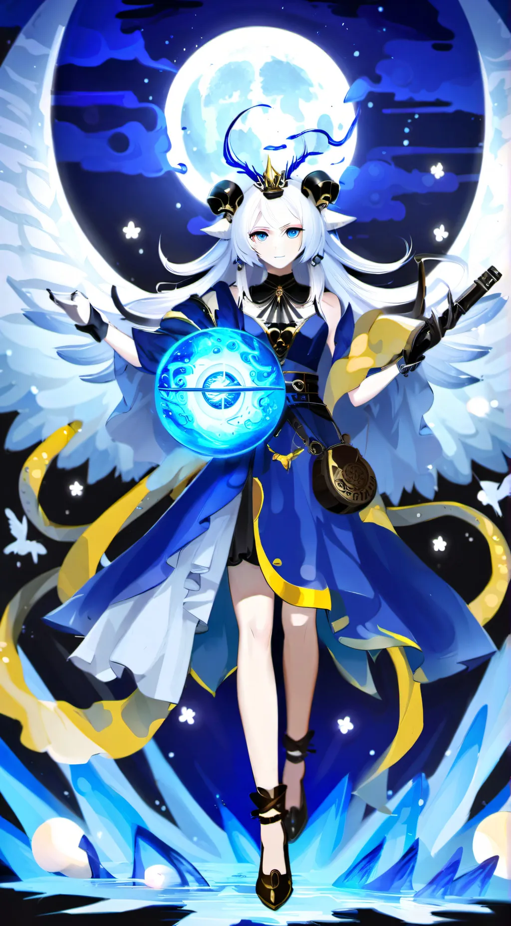 ai character: mha×moon background