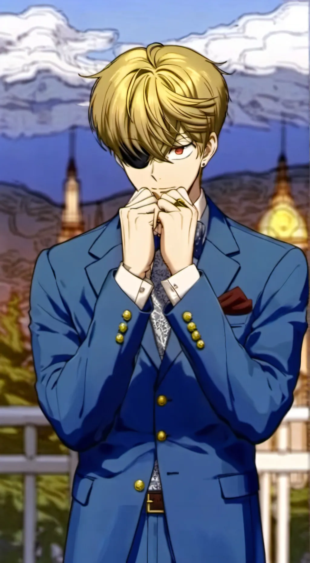 ai character: Edgeshot @ jeanist background