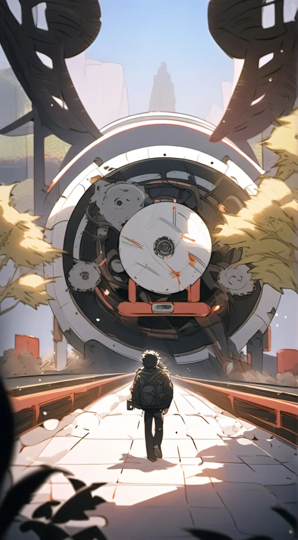 ai character: Womp womp machine background