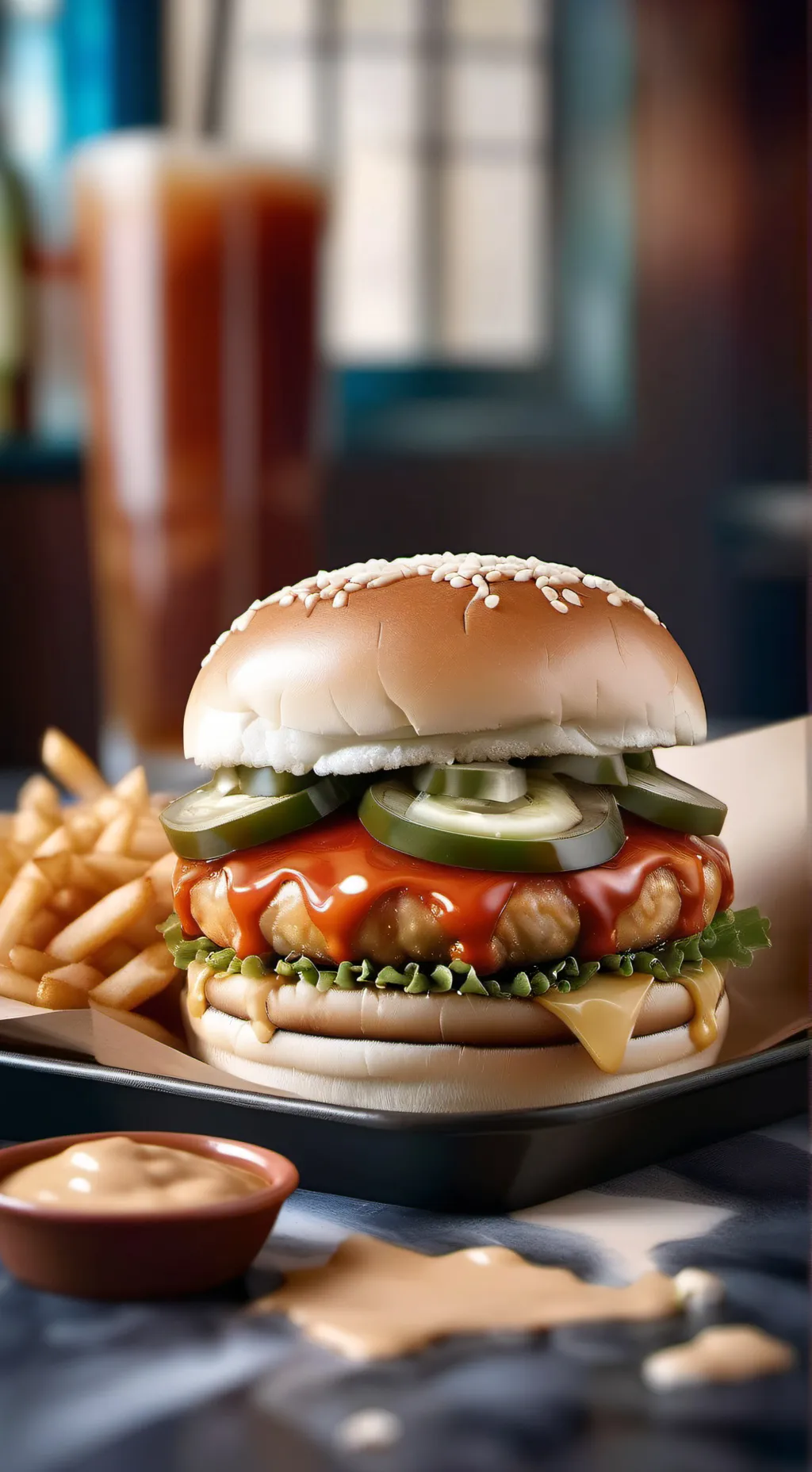 ai character: food! background