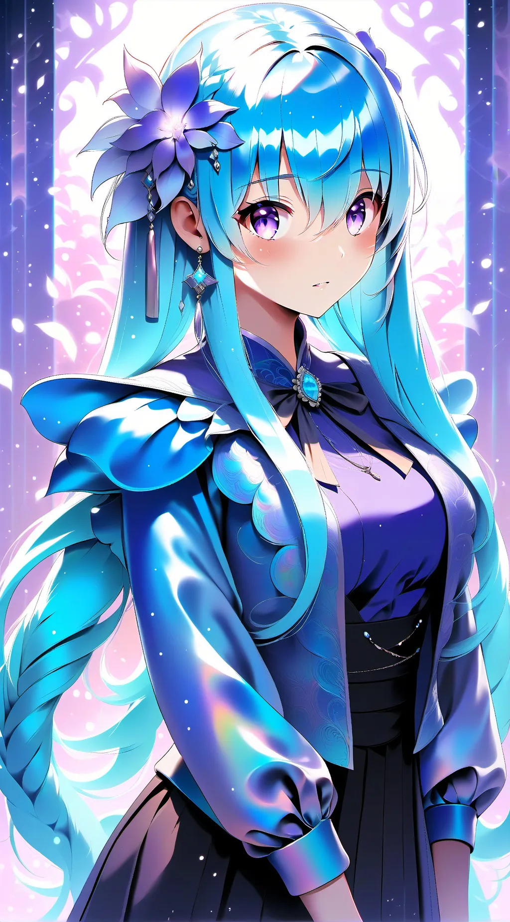 ai character: Rem, Flower Demon background