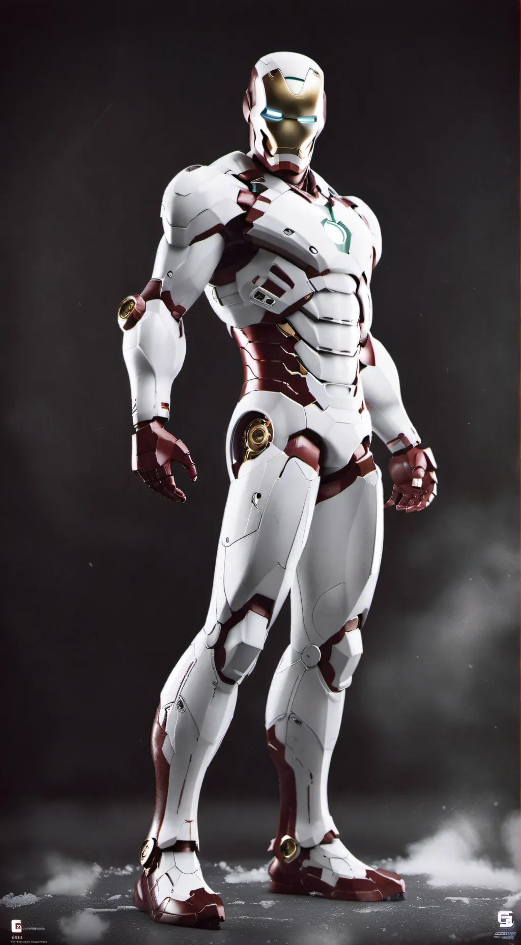 ai character: Iron man mk100 background