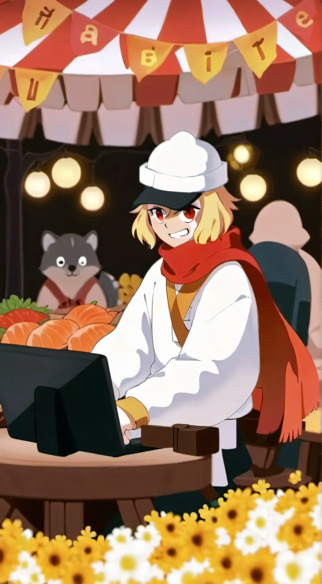 ai character: dirty background