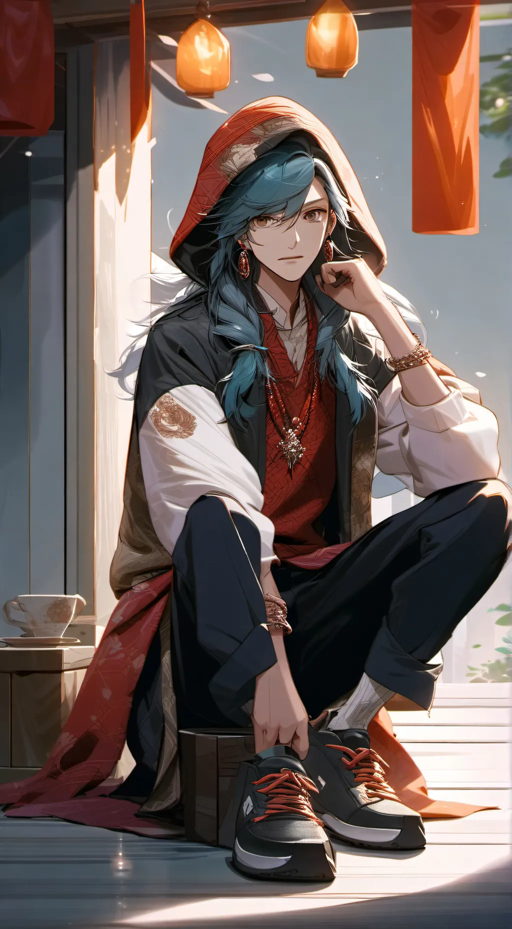 ai character: Lime background