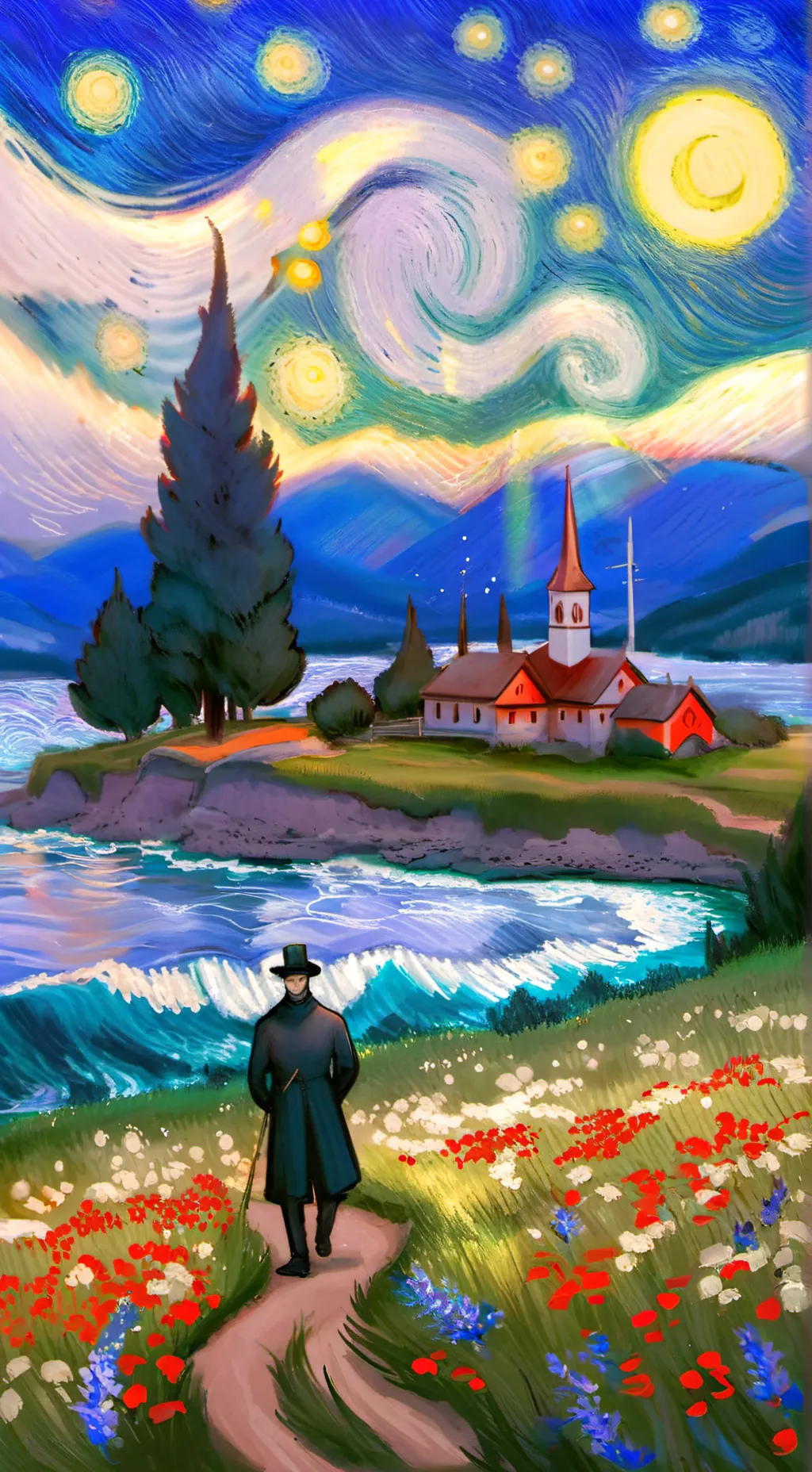 ai character: skibidi love you background