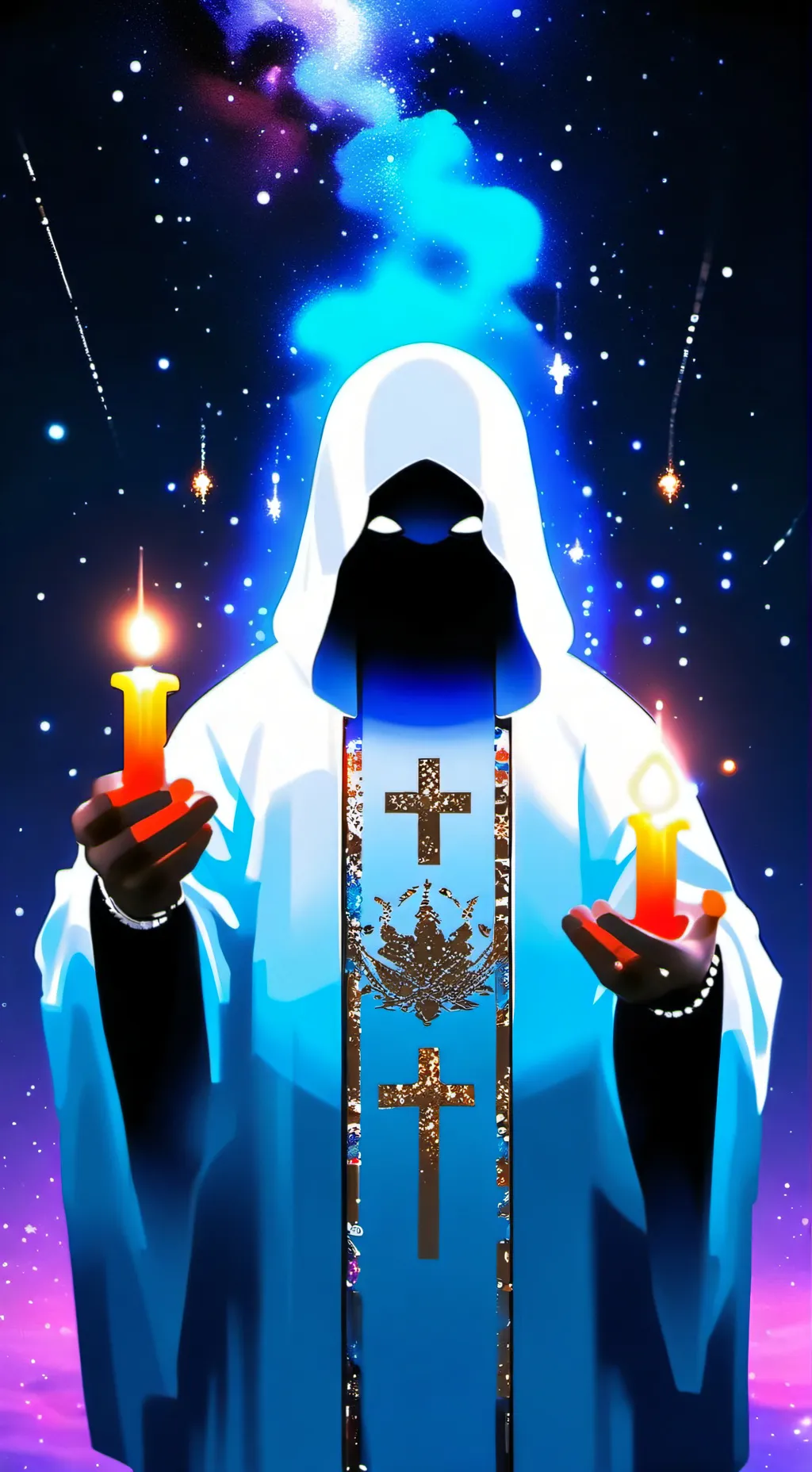 ai character: Sus blue Roblox background