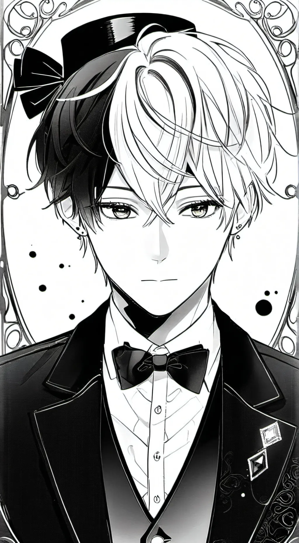 ai character: black background