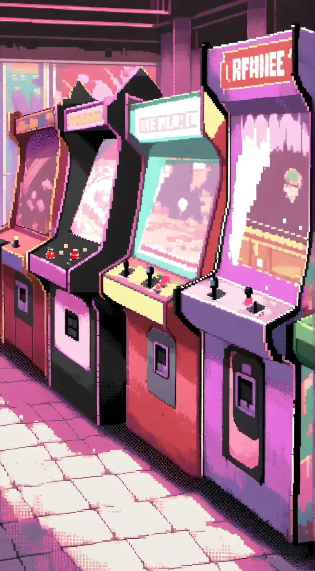 ai character: Quest of arcade background