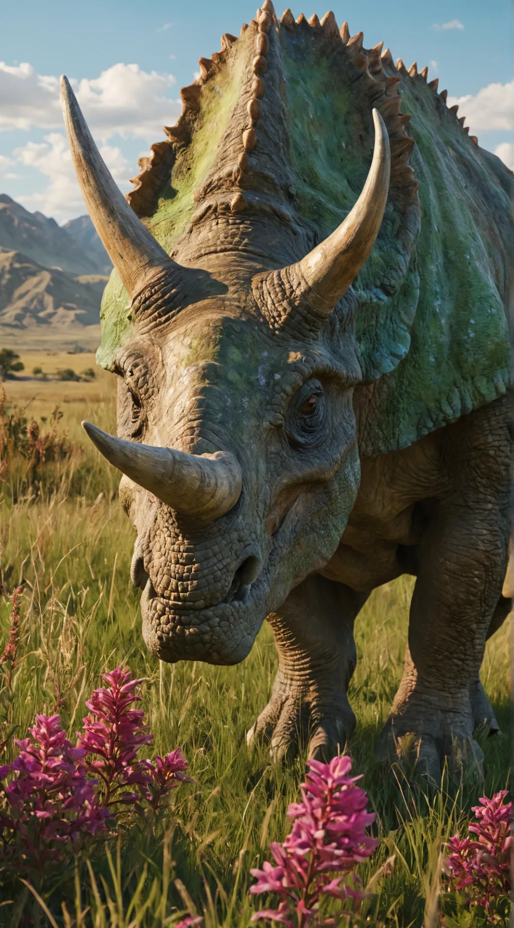 ai character: Triceratops Rex background