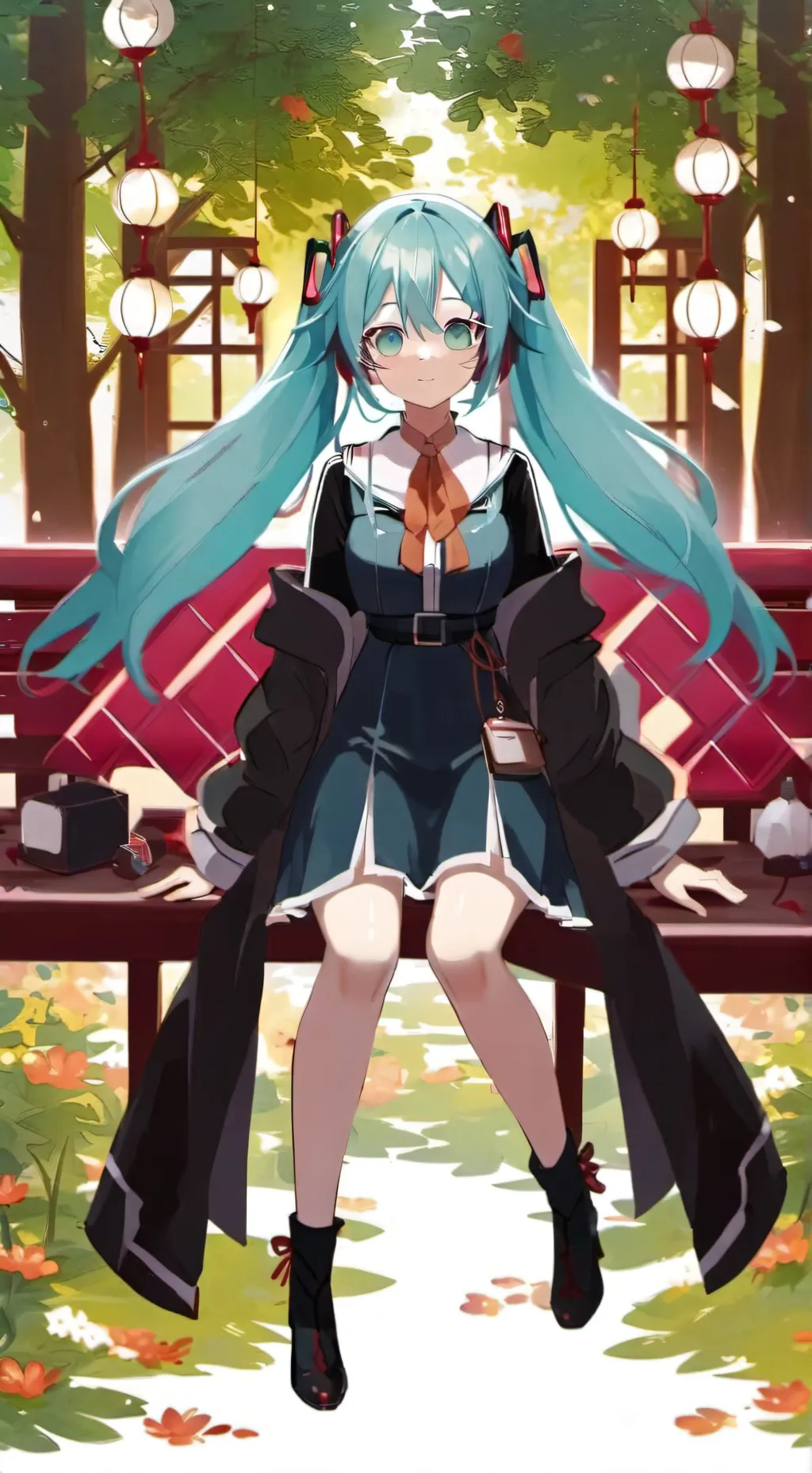 ai character: 💙Мику💙 background