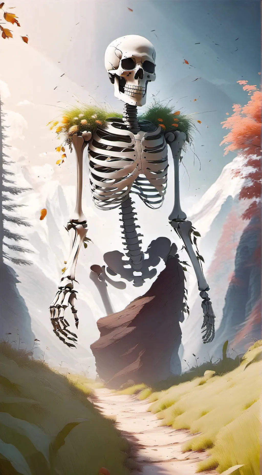 ai character: TOUCH GRASS background