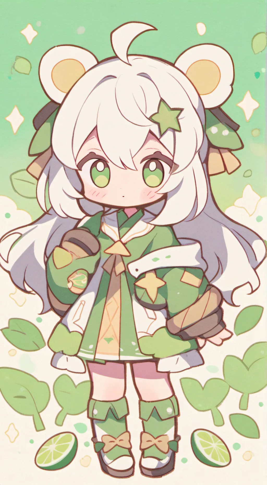 ai character: Cool beans background