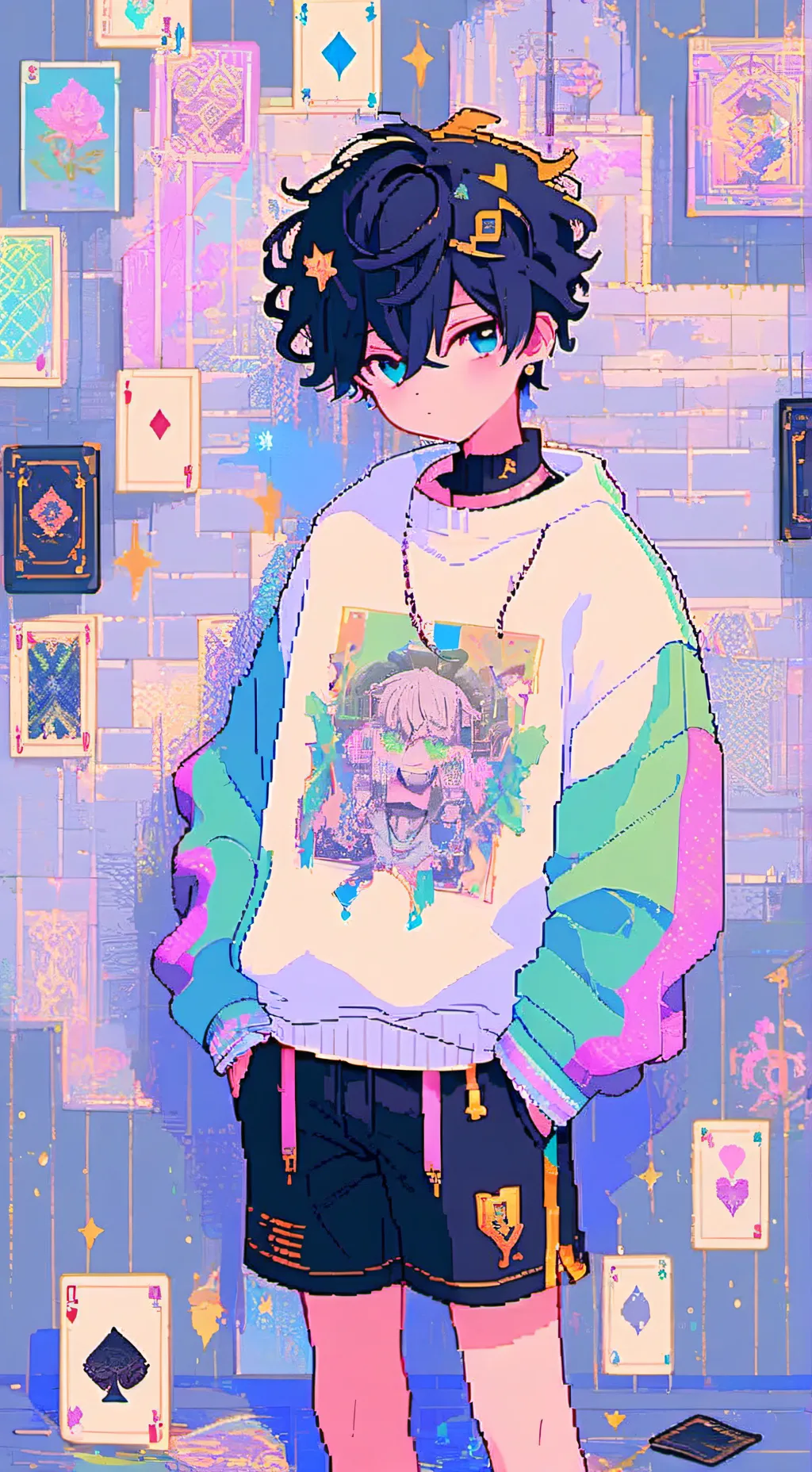 ai character: card master zuchi background