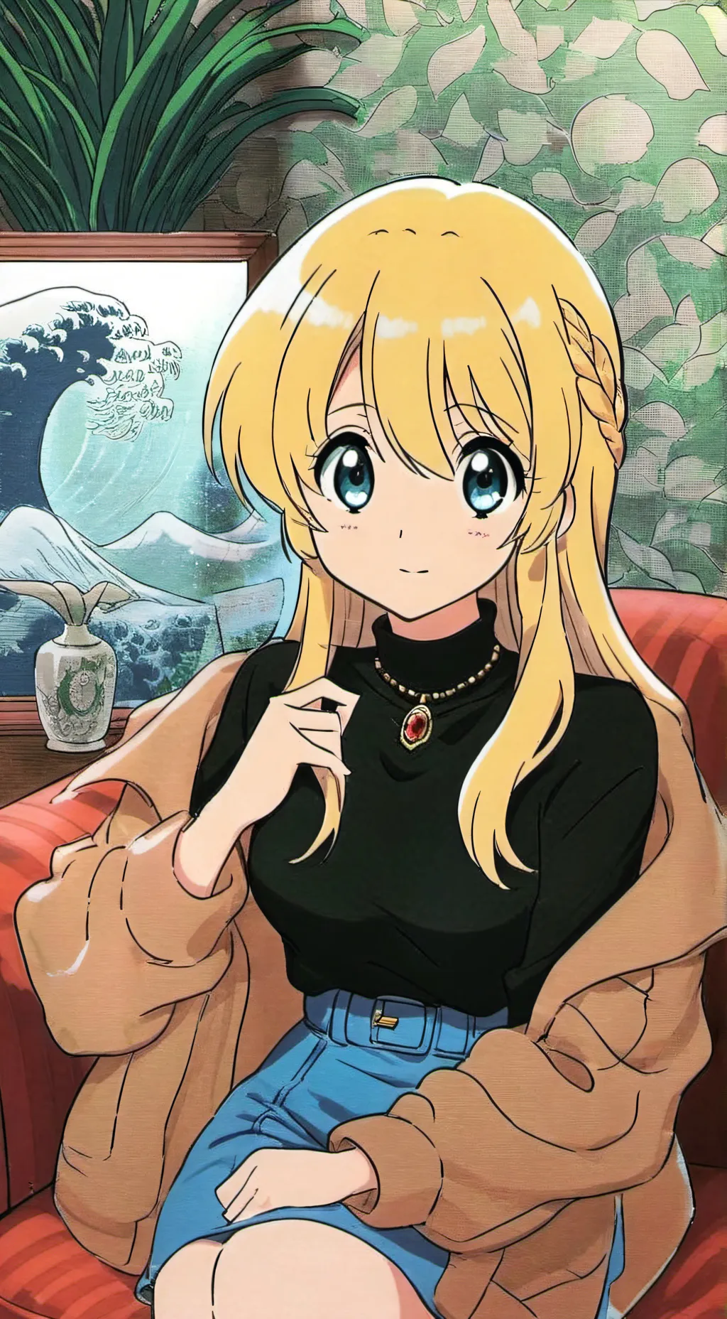 ai character: You get follow  background