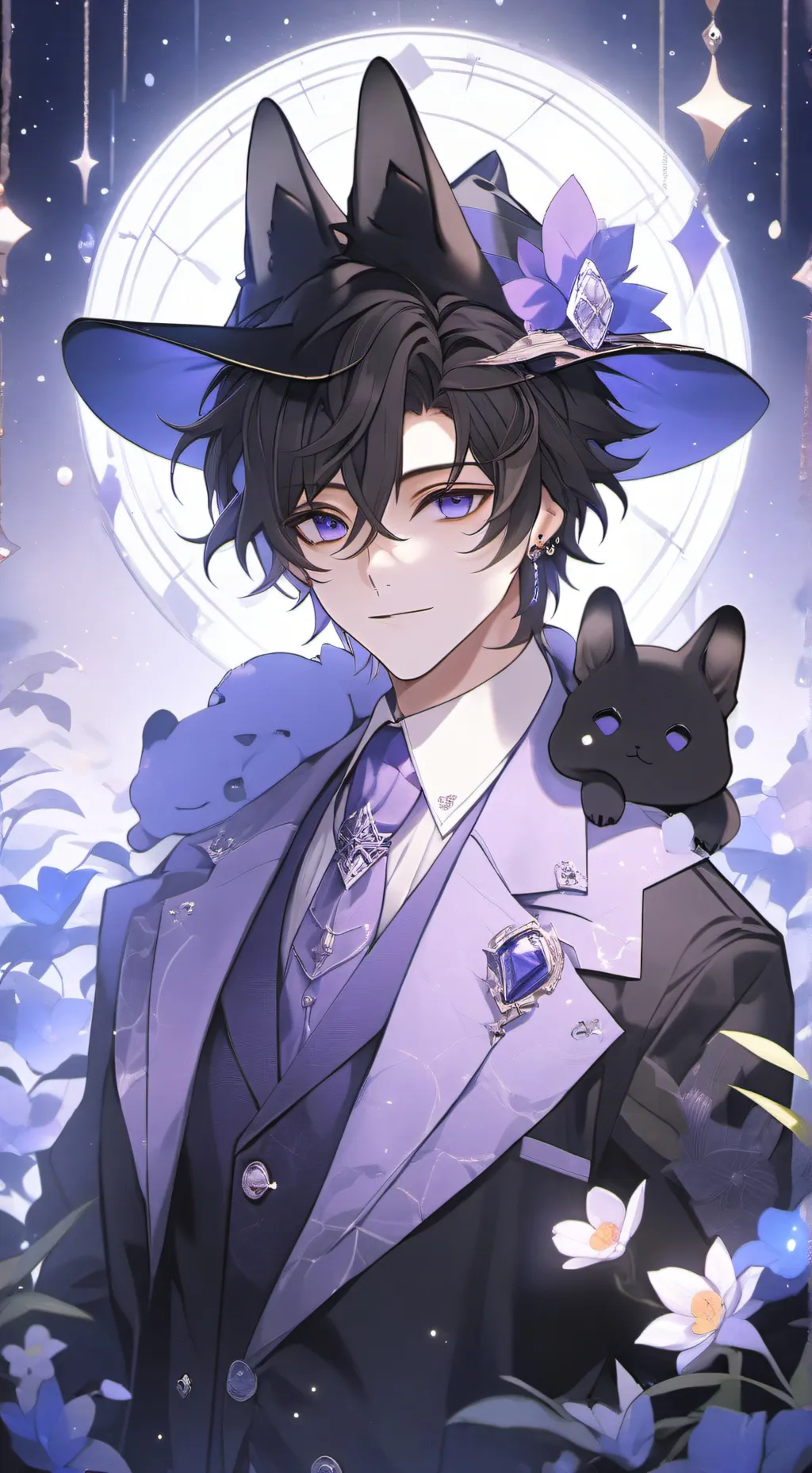 ai character: moon (luna) background