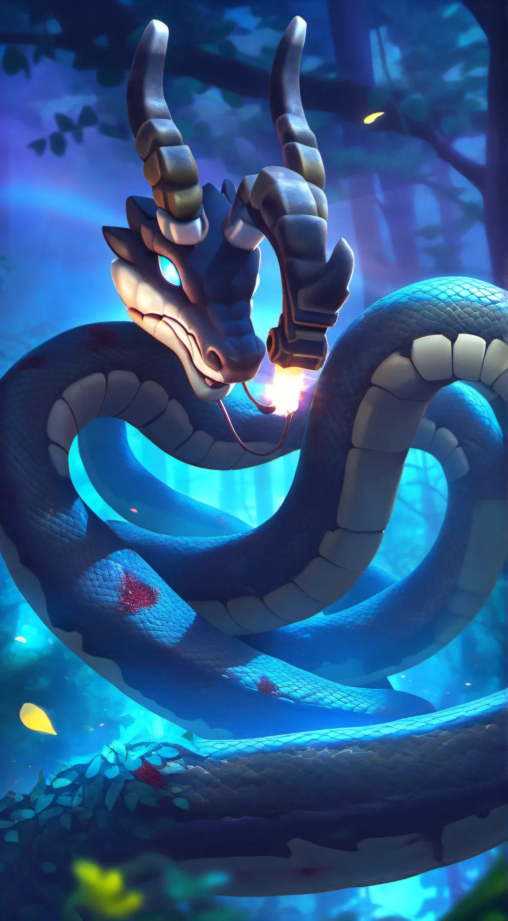 ai character: snake and eat  background