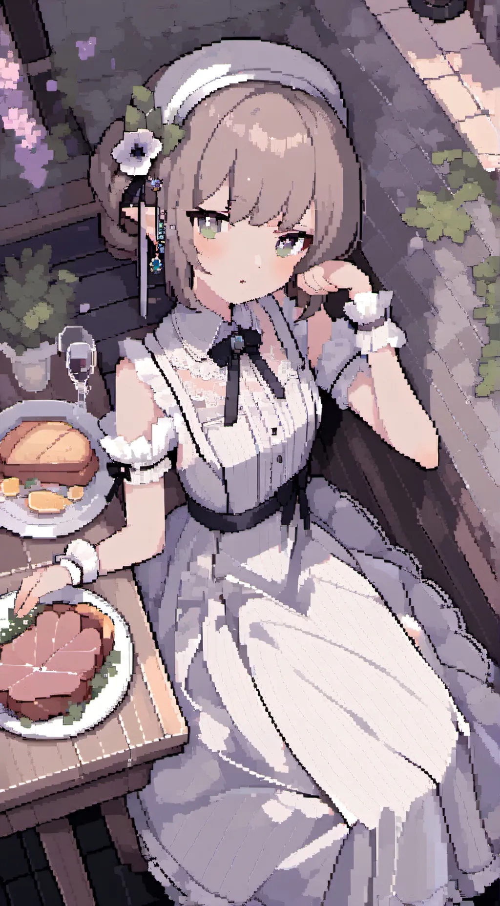 ai character: kind girl background