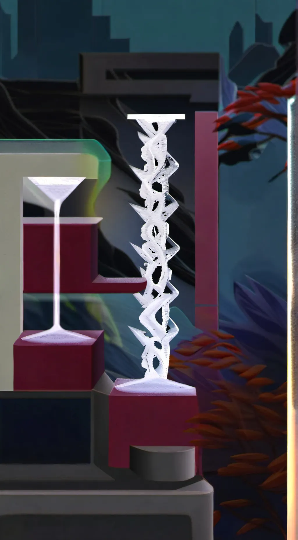 ai character: Glisten and Boxten background