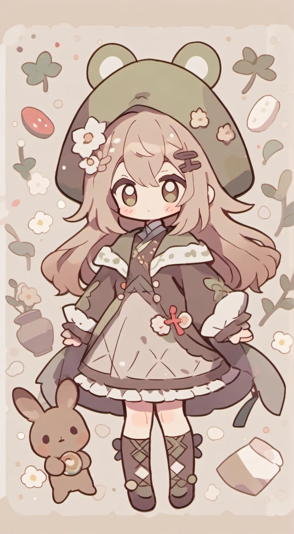 ai character: Mha plush! background