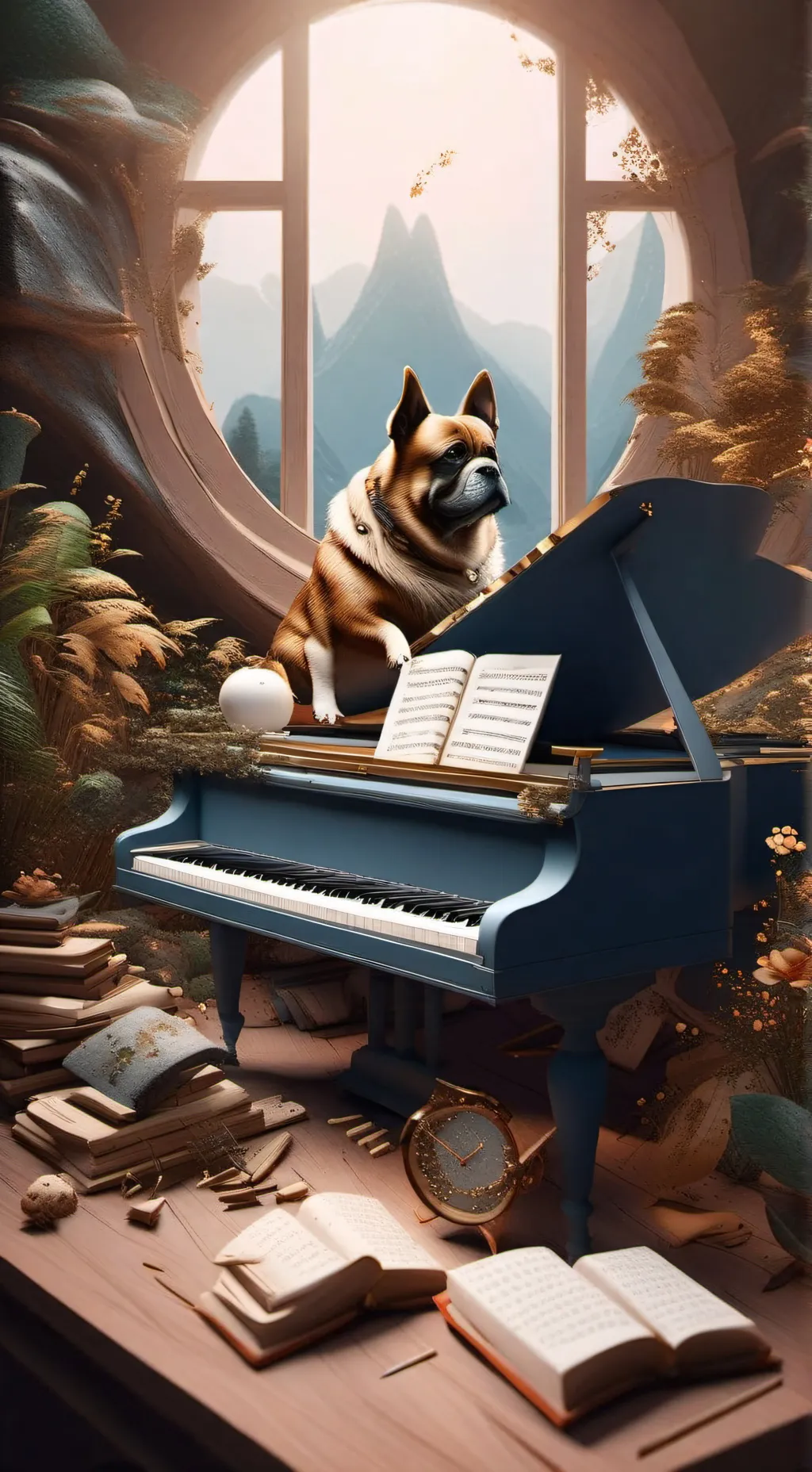 ai character: Doggy. background