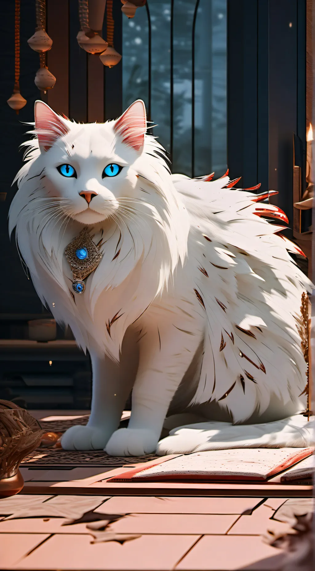 ai character: Cats are liquid background