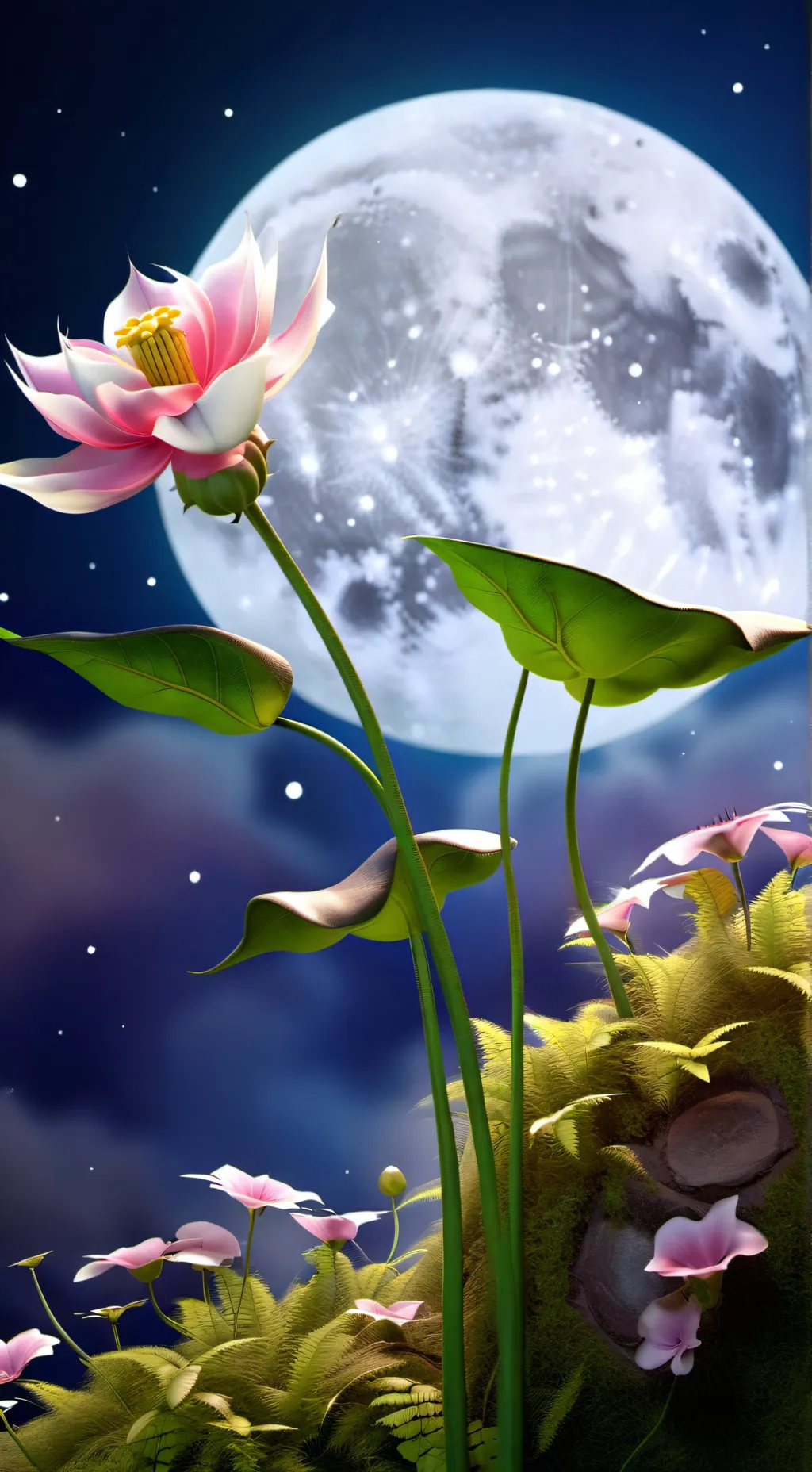 ai character: moonflower  background