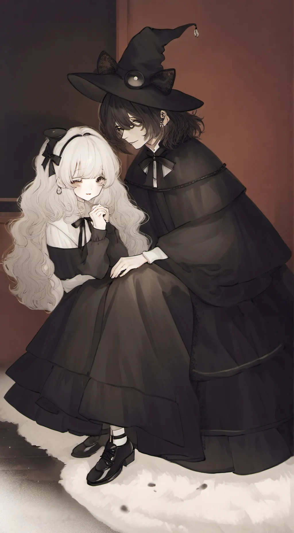 ai character: shadow milk cookie background