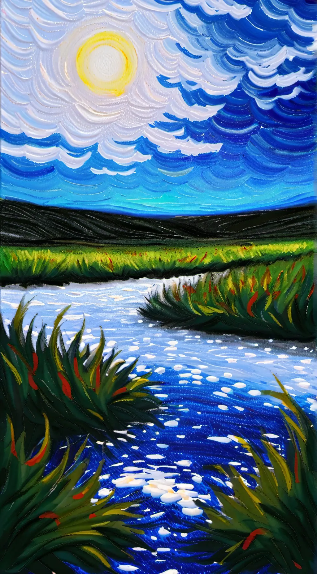 ai character: Grass background