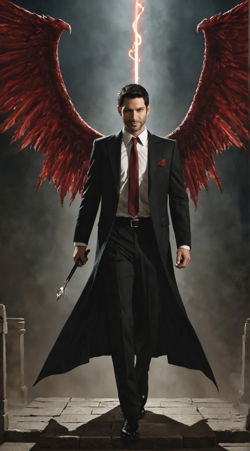 ai character: Lucifer  background