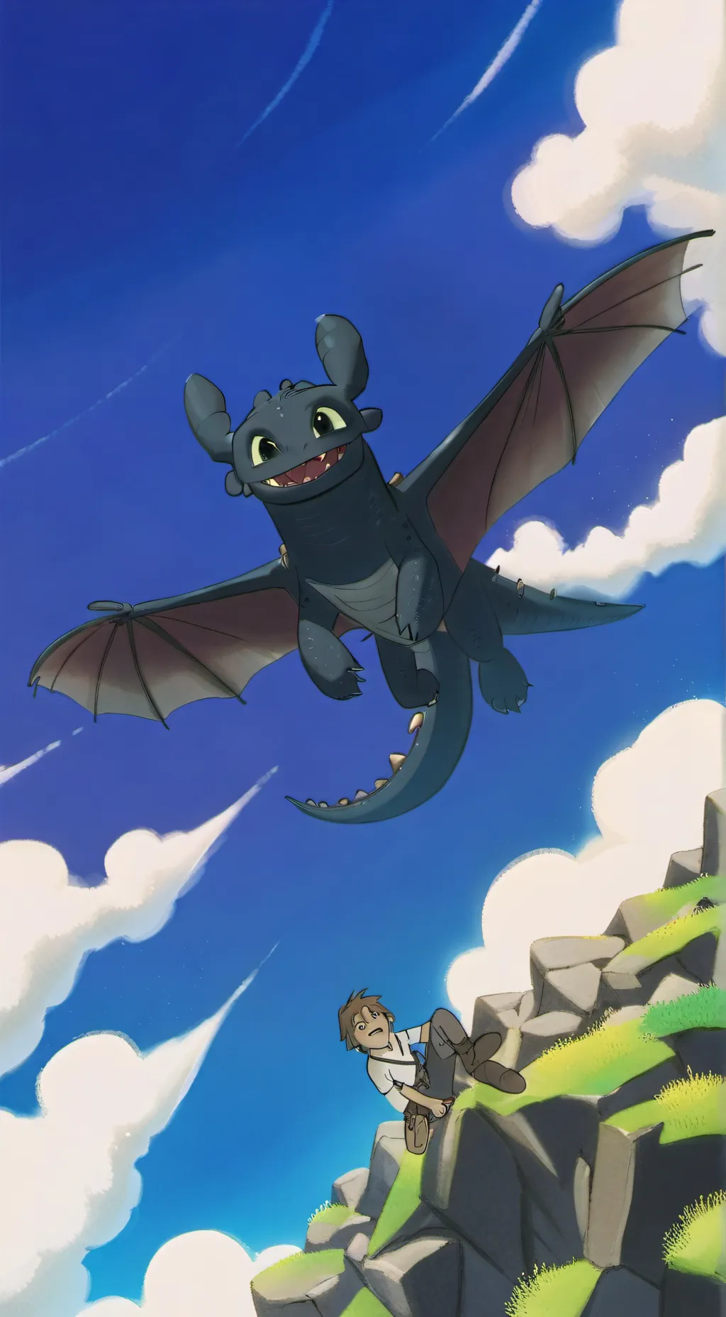 ai character: toothless  background