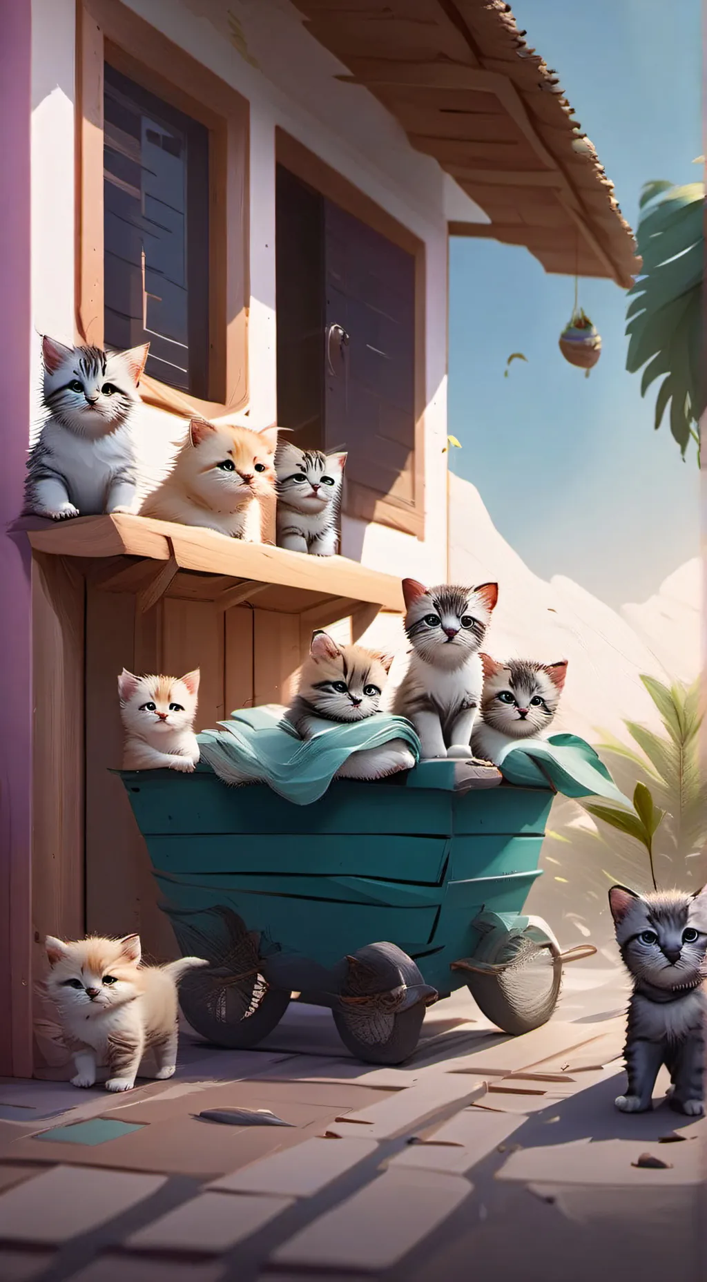 ai character: los gatitos crias background