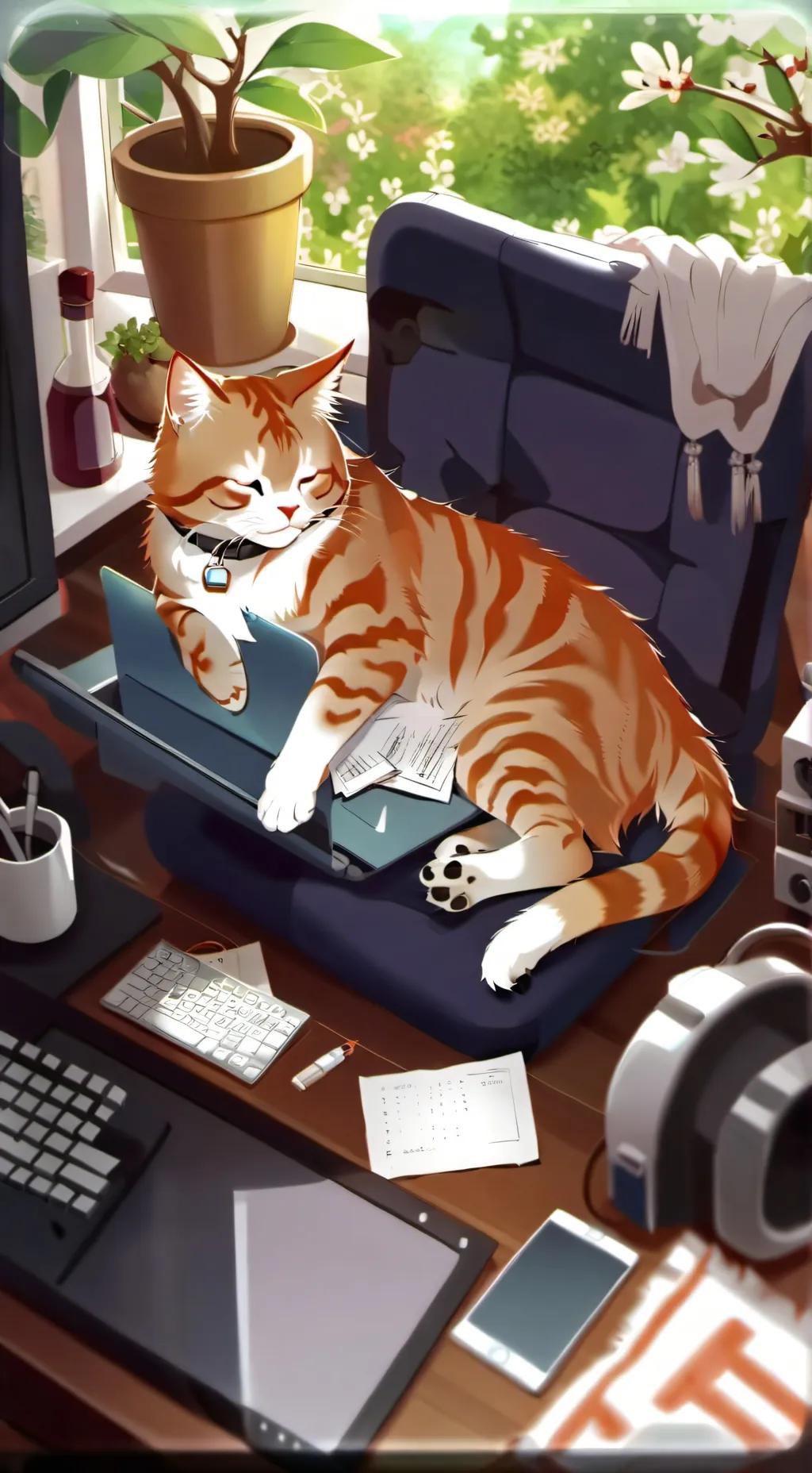 ai character: kitty cat! background