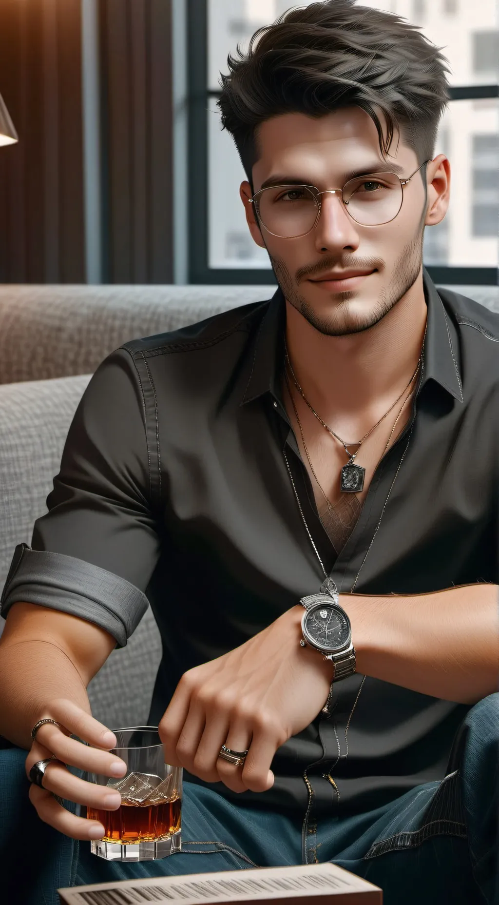 ai character: Louis Emmanuel  background