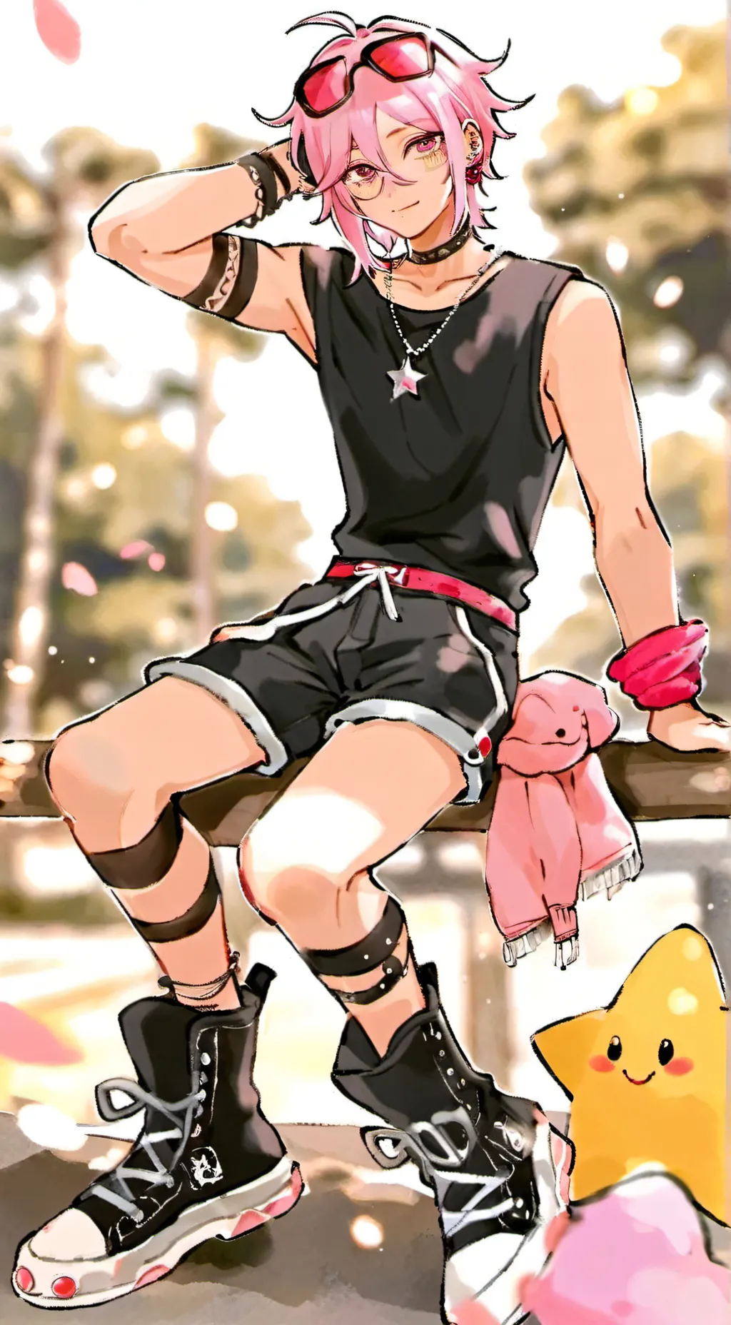 ai character: 🎧axiel🩷 background